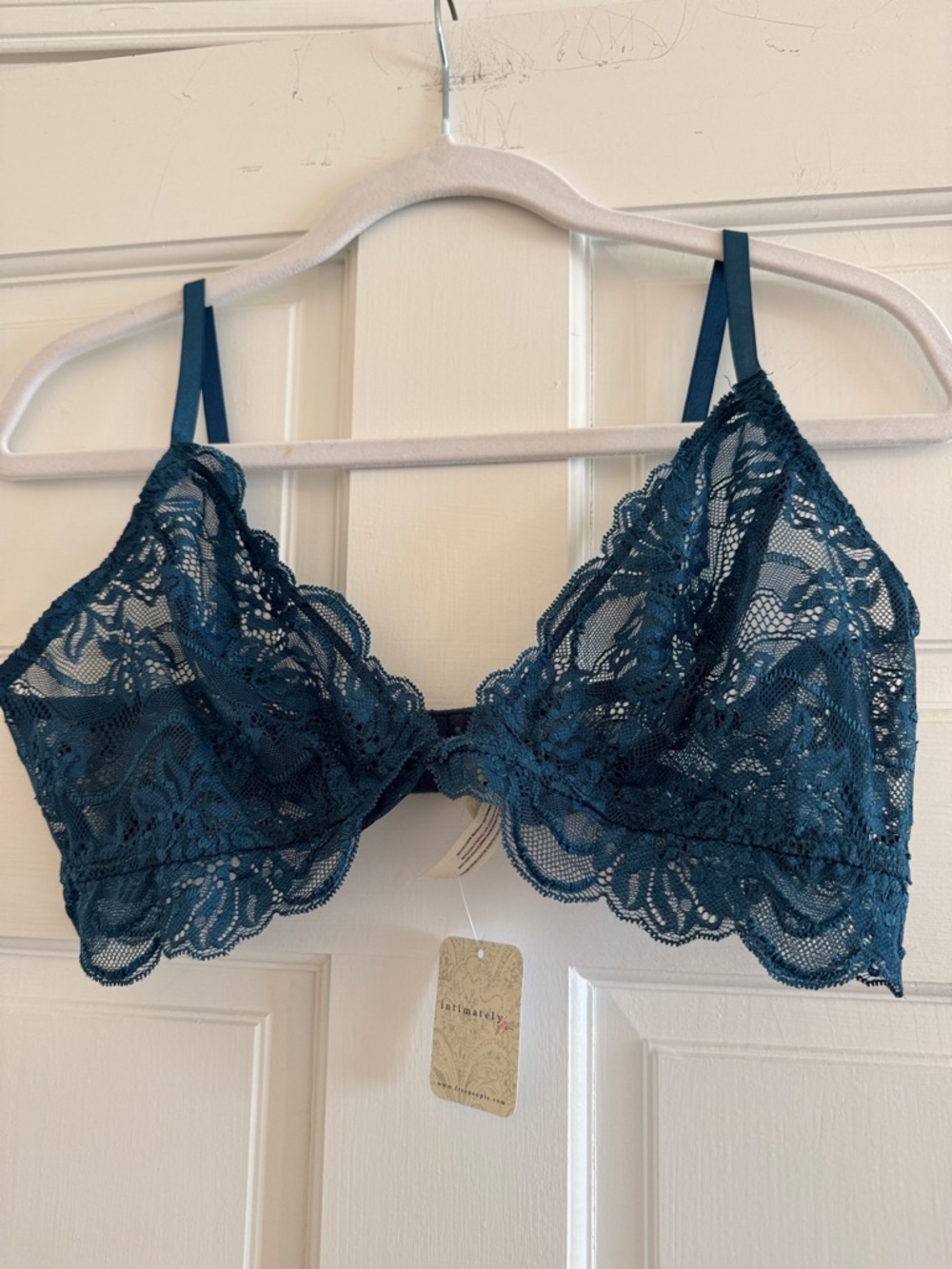 Free People Intimately Teal Lace Bralette Adjustable